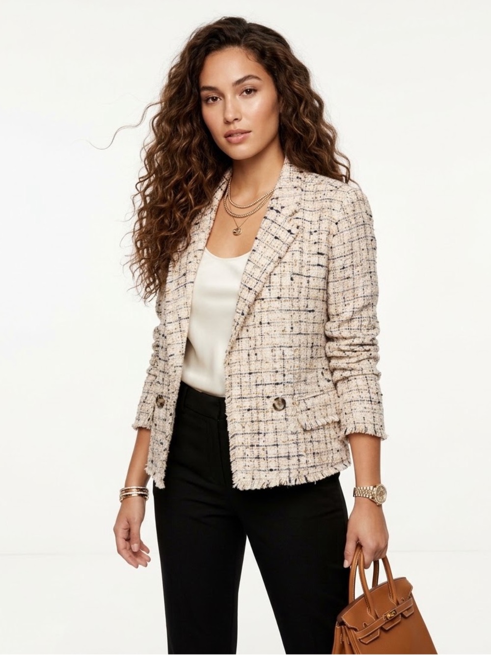 RICKIS | TWEED BLAZER CROPPED JACKET LUXURY INSPIRED
